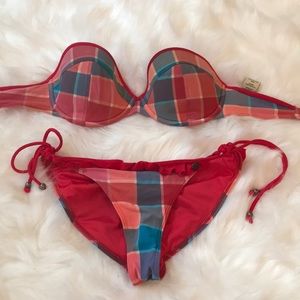Vintage A&F plaid bikini